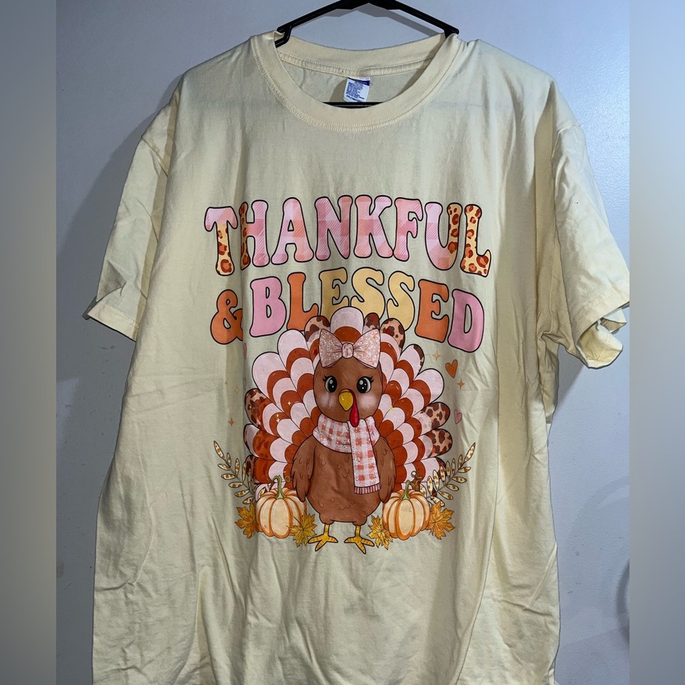 Thanksgiving Turkey Thankful and Blessed Fall Shirt Shirt